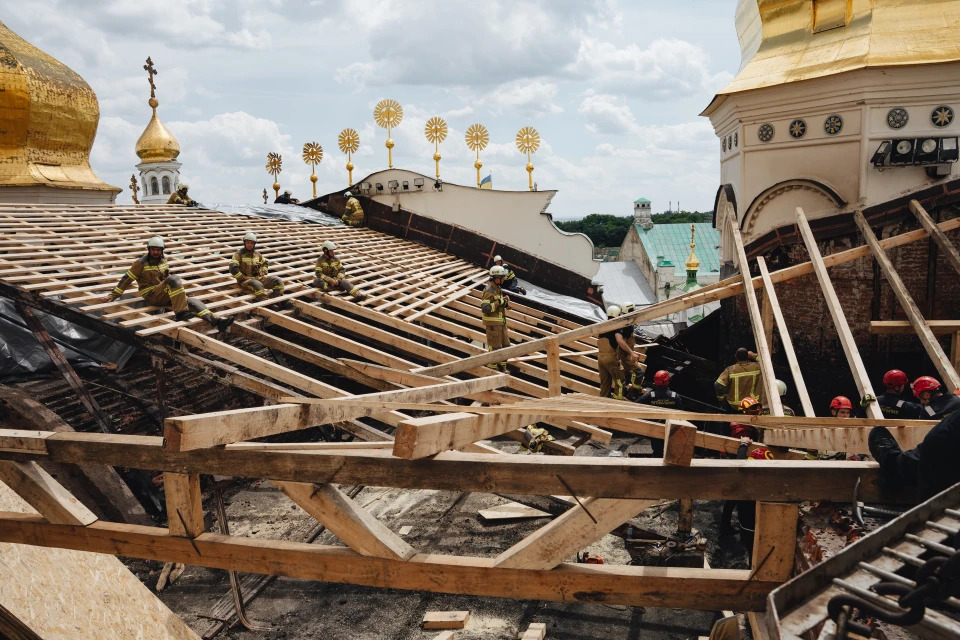 Успенський собор, Києво-Печерська лавра після атаки РФ