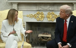 Прем'єрка Італії Мелоні та президент США Дональд Трамп