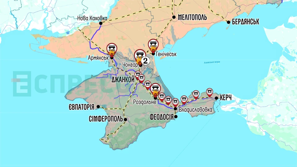 Карта бойових дій за 20-27 червня