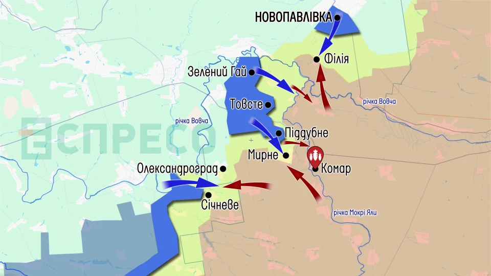 Карта бойових дій за 27 червня – 4 липня