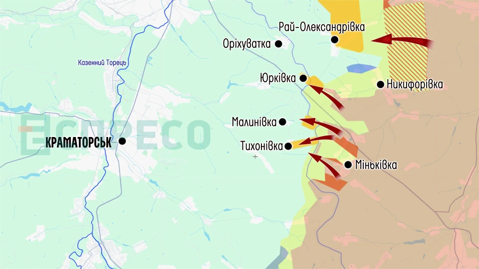 Карта бойових дій за 11-18 липня