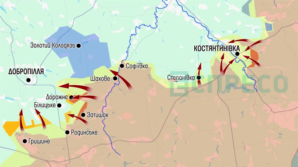 Карта бойових дій за 11-18 липня