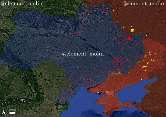 Карта АЗС, які зазнали атак